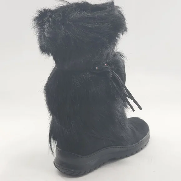 PAJAR Canada Goat Hair Scarlet Shealing Fur Winter & Rain Boots Black Size 10 - Picture 6 of 9